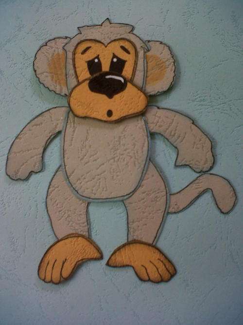 MONKEY standing- Paper piecing
