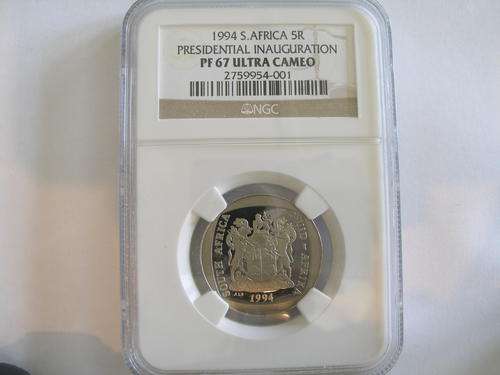 R5 Mandela Inauguration PF67 Ultra Cameo