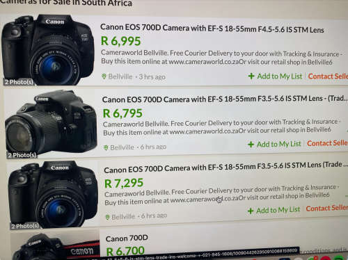Canon EOS 700D KIT with 3  lenses
