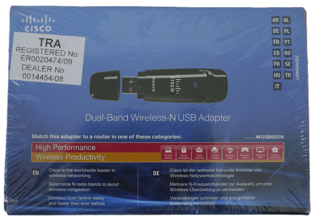 Dual-Band Wireless-N USB Adapter Sisco