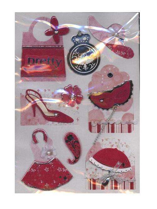 3-D HANDMADE STICKERS MY LADY - pack size 130x185mm