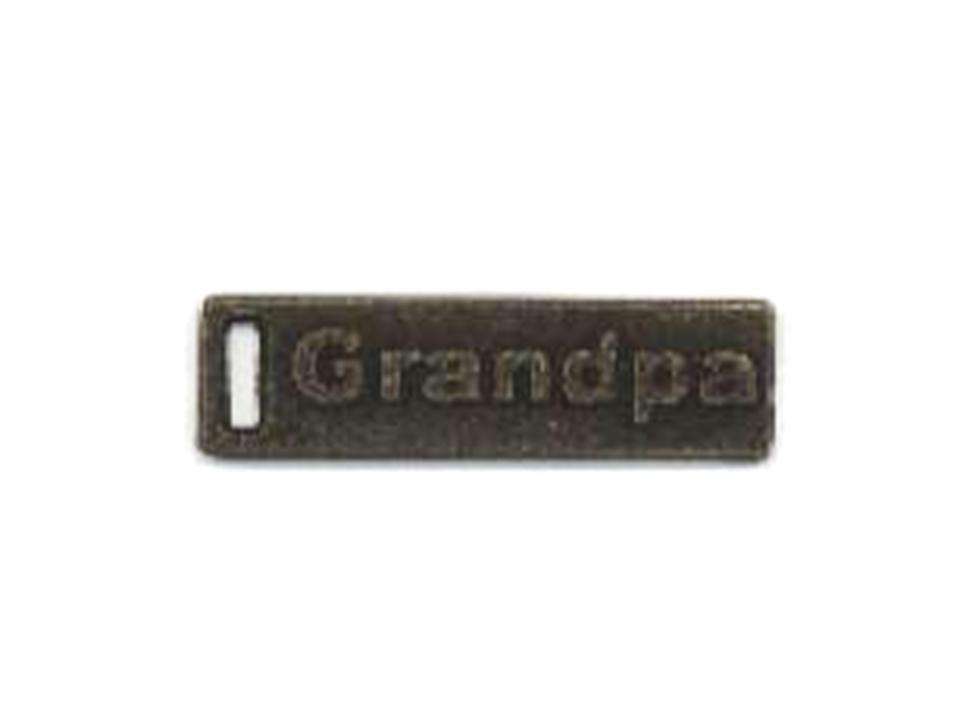 GRANDPA:  antique pewter embellishment - size 30mm