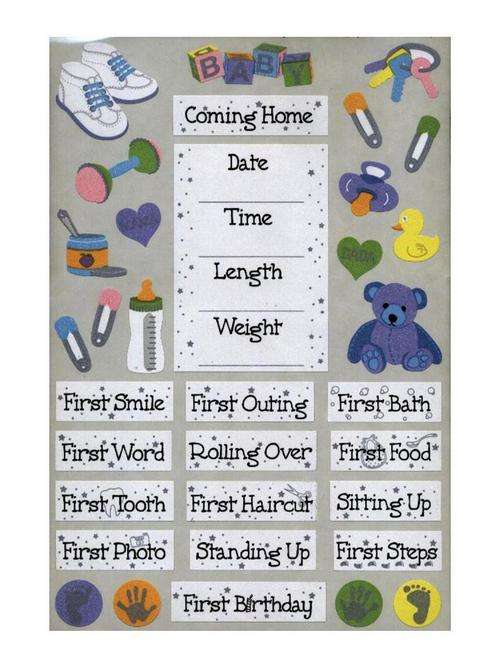 BABY MILESTONES - everything you need to start your baby pages - pack size 153x230mm