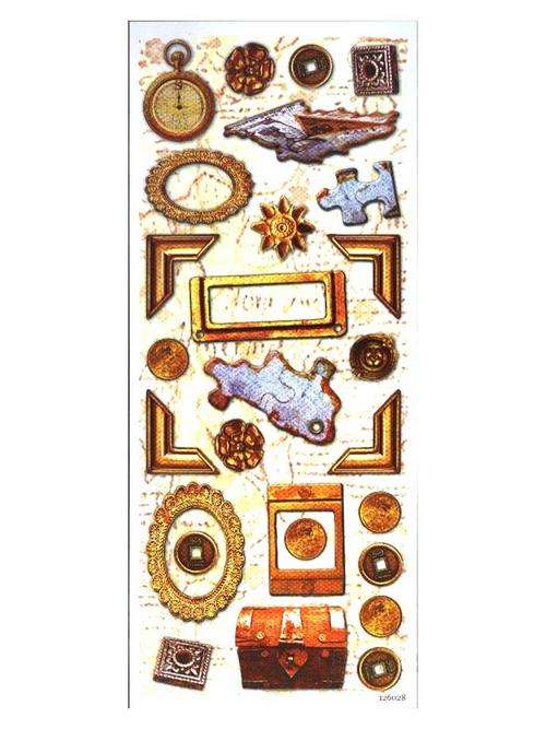 OL' WORLD CHARM SCRAPBOOK STICKERS - pack size 100x240mm
