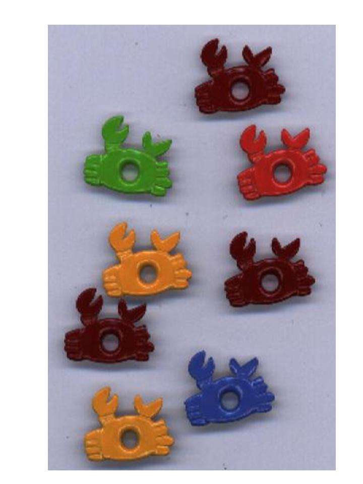 EYELETS - CRABS various colours - size 15mm (4/pkt)