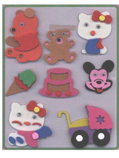 3-D FOAM EMBELLISHMENTS FOR CHILDREN  -   pack size 150X160MM