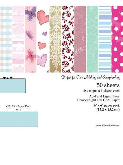 50 SHEETS OF 15.5x15.5mm PAPER PACK MIX
