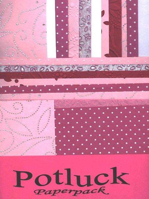 POTLUCK PAPER -  PINK   - Various shades of  textured paper in various sizes