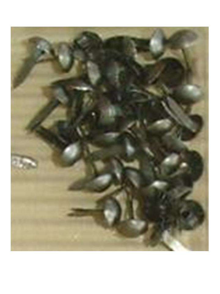 BRADS:  GUN METAL   small round  - 50 per packet
