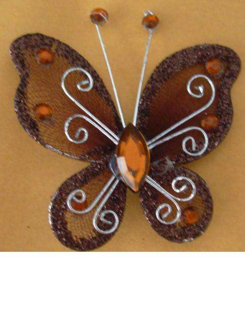 HANDMADE GLITTER BUTTERFLY - medium - size 60mmx50mm