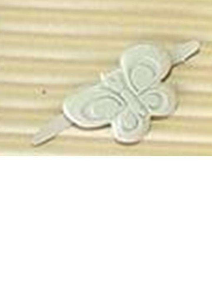 BRADS:  beige butterflies  - 12  per packet