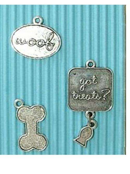 DOG   - metal charms - +/- 20mm    3/ packet