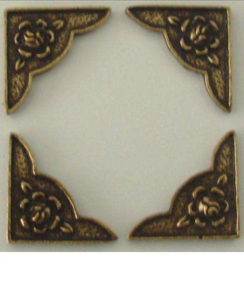 CAST IRON EMBELLISHMENTS - PHOTO CORNERS BRONZE - size +- 25mm