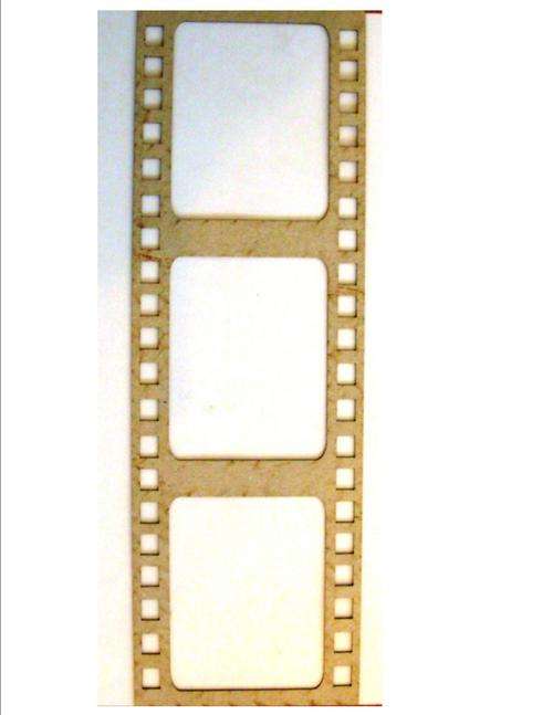 FILMSTRIP FRAME LARGE:    cut from chipboard - size 300X95mm