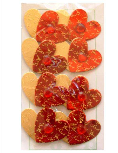 HEART EMBELLISHMENTS - pack size 70x175mm