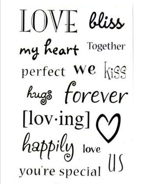 RUB-ON:  theme LOVE - pack size 155x230mm