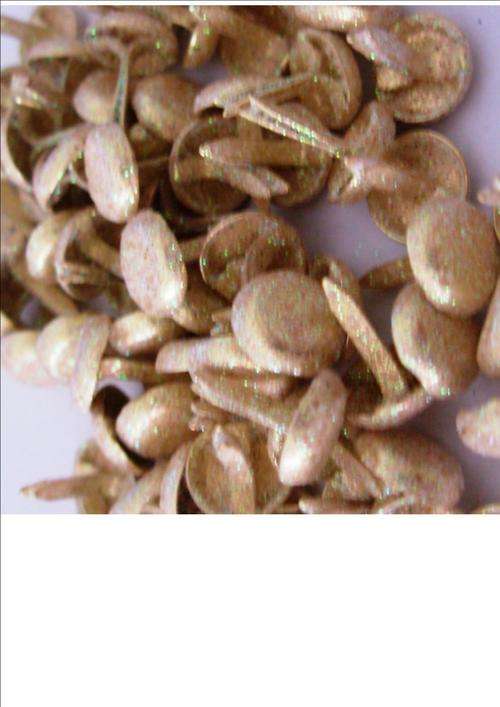 LARGE GOLD SUGAR BRADS - 8mm (20 per packet)