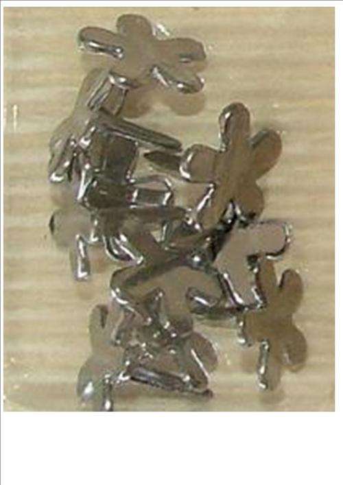 BRADS:  large flower brads - colour GUN METAL - 12 per packet