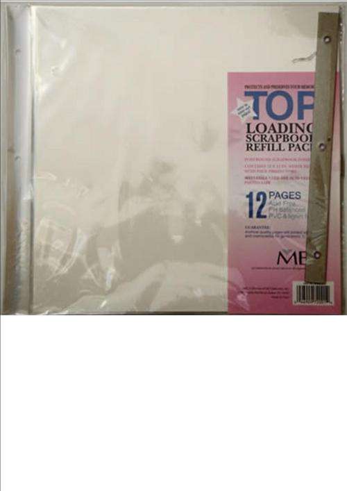 TOP LOADING SCRAPBOOK REFILL PACKS - size 12x12" (30x30cm) 12 pages per pack