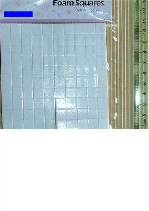 FOAM TAPE - squares  :  10mm x 100 squares