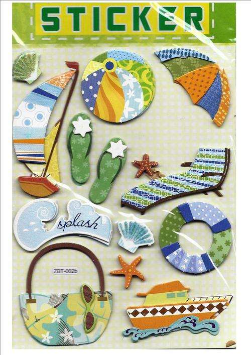 POP-UP STICKERS:  summer holiday:  pack size 115x155mm