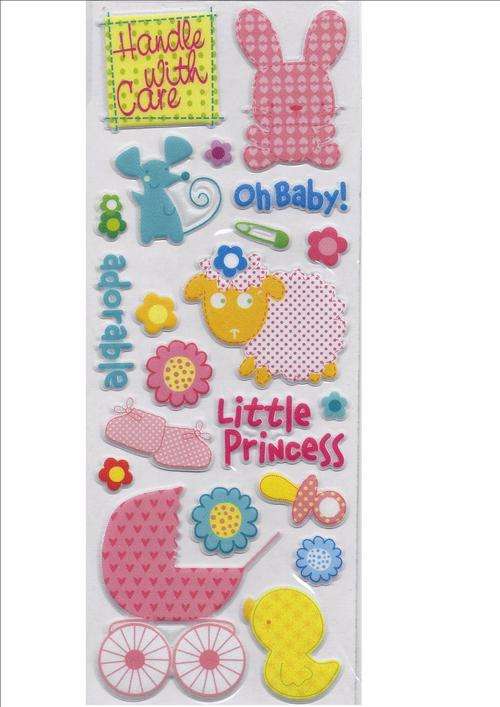 THICK GLITTER EMBELLISHMENT - Little Princess- pack size 140x245mm