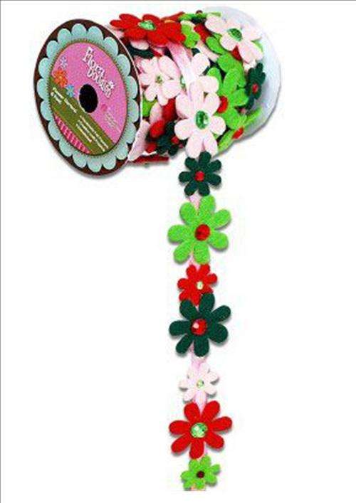 FELT FLOWER GARLAND:  length 6 feet (1.828m) or cut them loose and use individualy