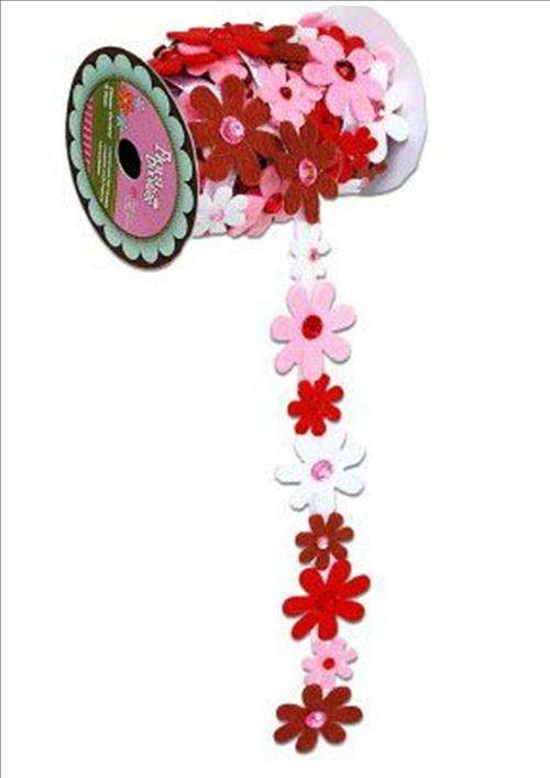 FELT FLOWER GARLAND:  length 6 feet (1.828m) or cut them loose and use individualy