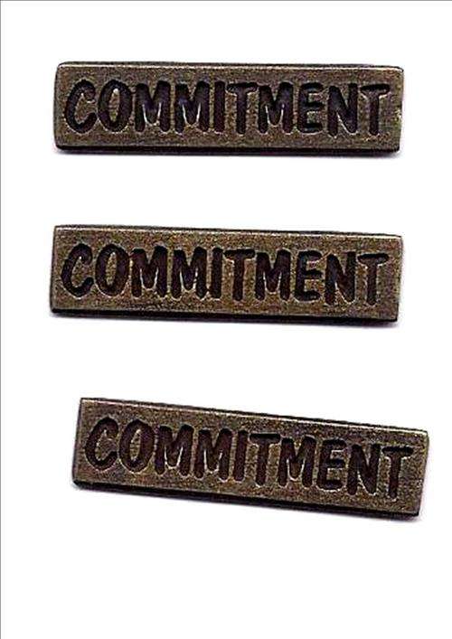 COMMITMENT:      antique pewter embellishment - size 33mm