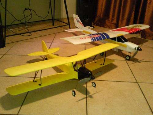 Radio controlled foam planes x2 (second hand) and Hitec optic 6 radio(new)