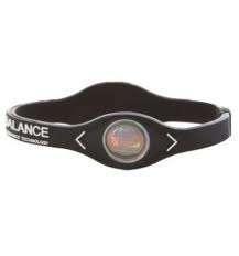 NEW BLACK  POWER BALANCE SILICON WRISTBAND LARGE SIZE (20.5 cm)