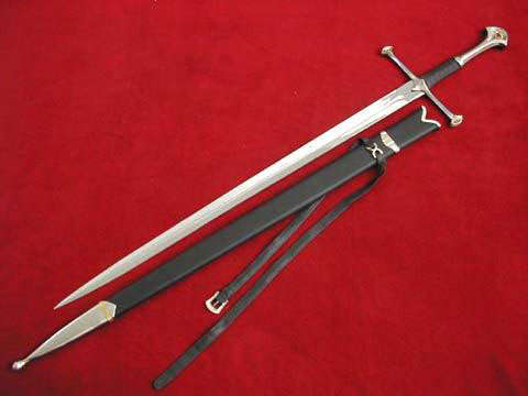 ANDURIL SWORD OF ARAGORN LORD OF THE RINGS STEEL 52 inch with WALL PLAQUE