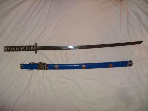 STUNNING NEWSAMURAI Wakisashi SWORD 80cm STEEL BLUE