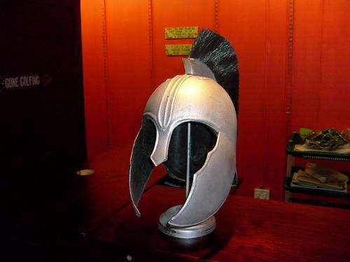 TROJAN WARRIOR HELMET STEEL TROY LINED
