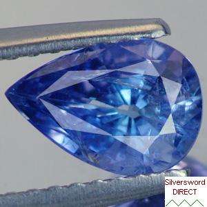 1.01CT LOVELY TOP BLUISH VIOLET PEAR TANZANITE NATURAL STONE