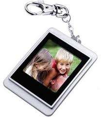 BRAND NEW KEYCHAIN DIGITAL PHOTO FRAME 1.5 inch - WHITE / SILVER