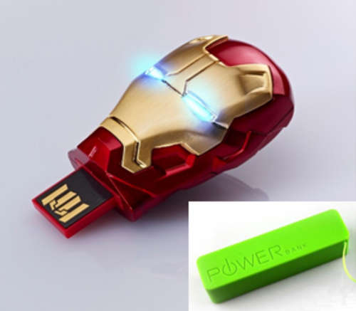 *HOT COMBO* IRON MAN 3 - 256GB USB Flash Drive + 2600mAh POWER BANK (+ FREE Shipping)