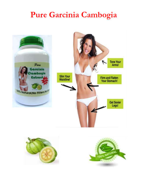 Pure Garcinia Cambogia 60%HCA, 120X500mg Capsules