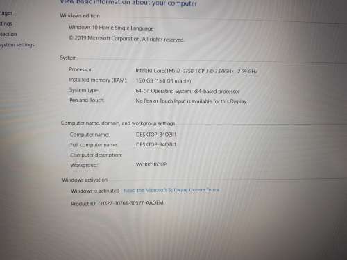 Dell Inspiron G3 15 3590 Gaming, i7-9750H, 256GB NVMe SSD +1TB HDD, 16GB DDR4, GTX 1650 4GB (READ!)