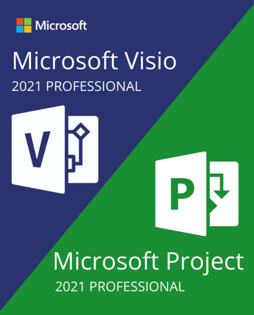 Microsoft Project 2021 Professional + Microsoft Visio 2021 Professional.