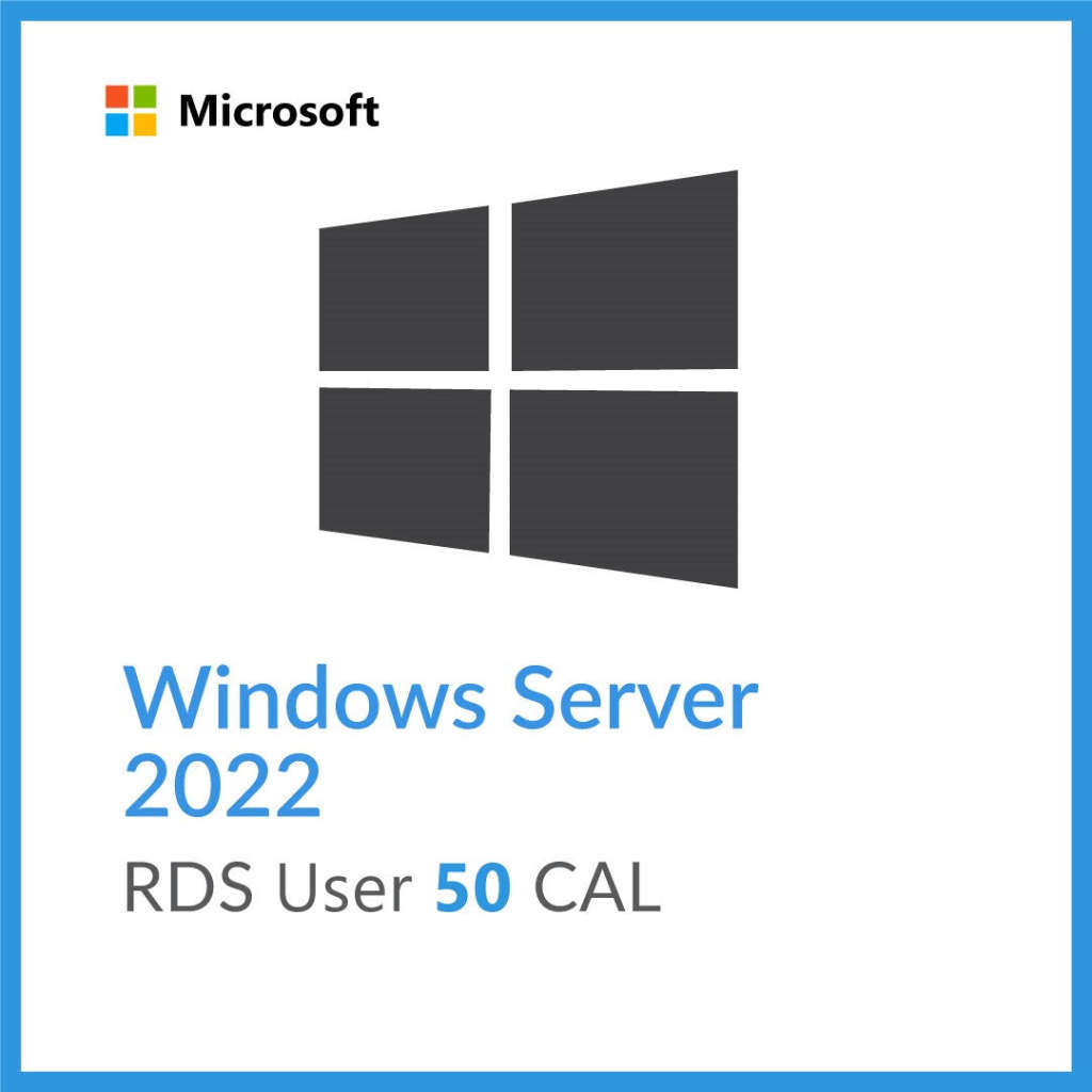 Windows Server 2022 Remote Desktop Services (RDS) 50 User Client Access Licenses (CALs)