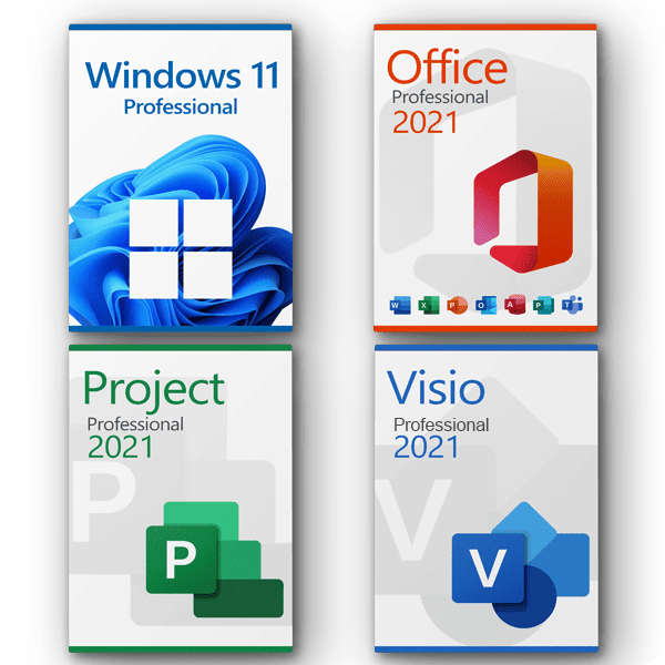 Windows 11 Professional + Office 2021 + Project 2021 + Visio 2021 Professional
