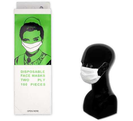 Box of 100 pc disposable 2 PLY medical surgical  face paper mask