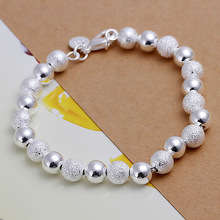 925 silver plated  beads bracelet