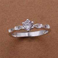 beautiful 925 silver filled engagement size  8 ring 925 stamped