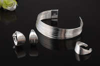 925 Sterling Silver Plated 4 Piece Jewellery Set