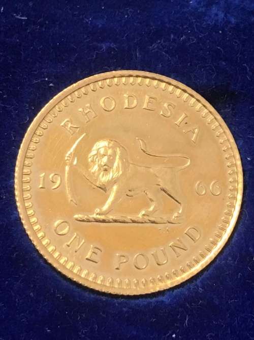 1966 Rhodesian Proof One Pound -- Scarce Coin in Proof.