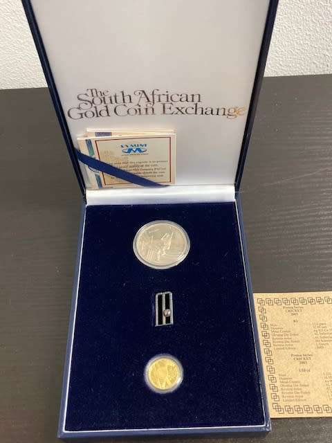 2003 Cricket Set - 1/0oz Gold and R1 Silver Protea