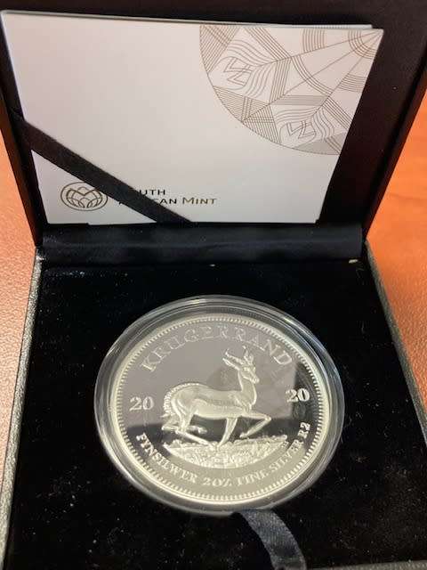 2 OZ Silver KRUGERAND 2020