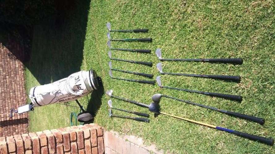 Ping Golf Carrier with Set of Golf Clubs